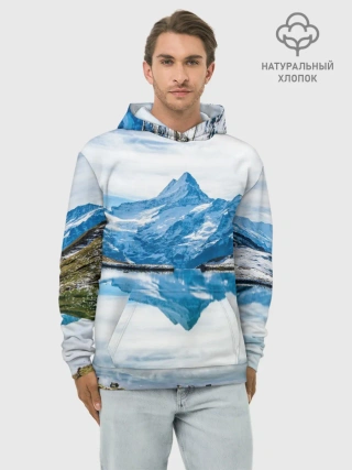Худи мужской база хлопок / Альпы