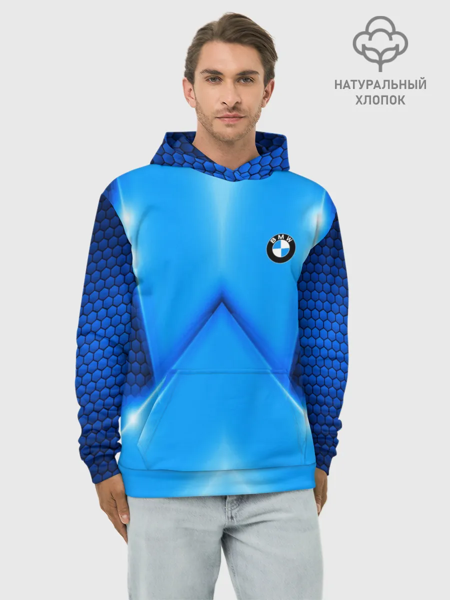 Худи мужской база хлопок / BMW car sport SKY
