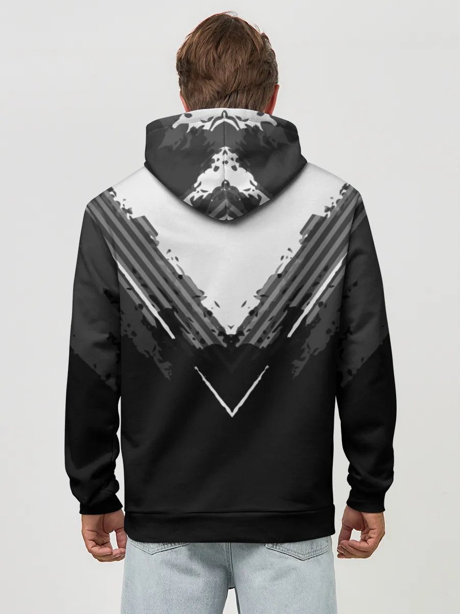 Худи мужской база хлопок / Barcelona abstract original