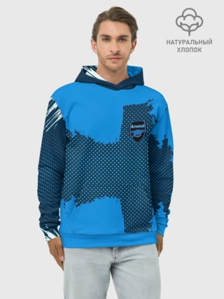 Худи мужской база хлопок / ARSENAL SPORT BLUE