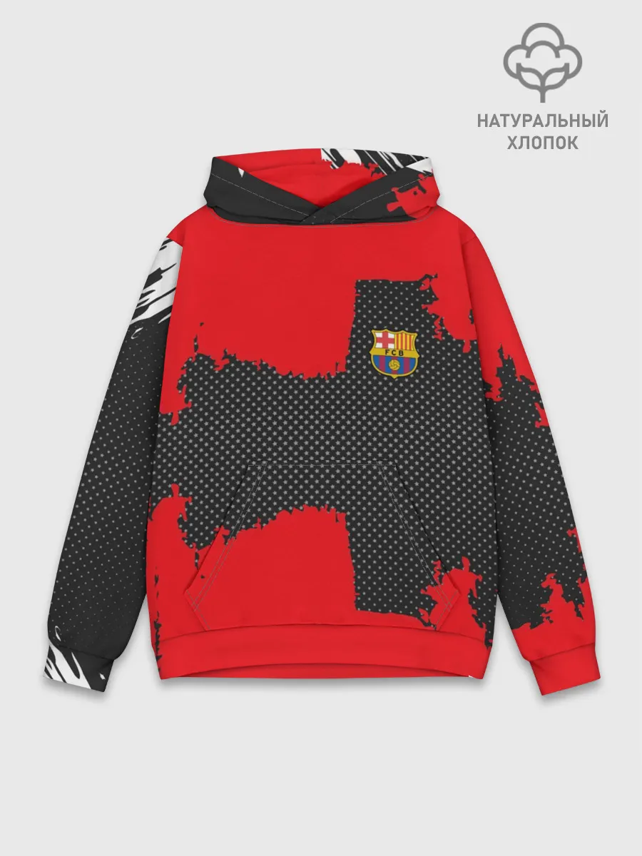 Худи мужской база хлопок / BARCELONA SPORT RED