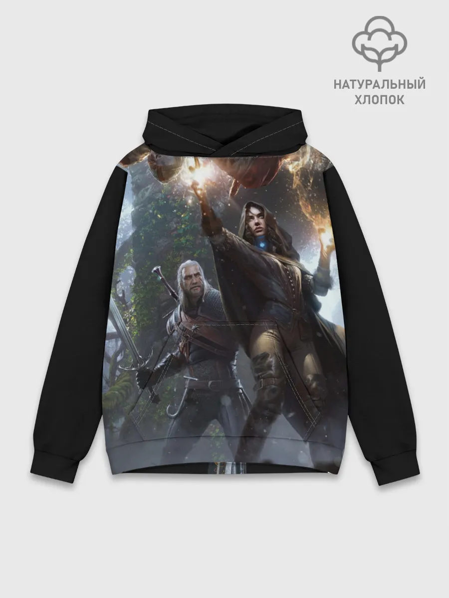 Худи мужской база хлопок / Геральт и Йен