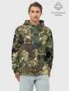 Худи мужской база хлопок / Камуфляж с кляксами