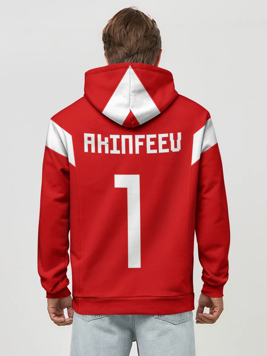 Худи мужской база хлопок / Сборная России 2018 Акинфеев