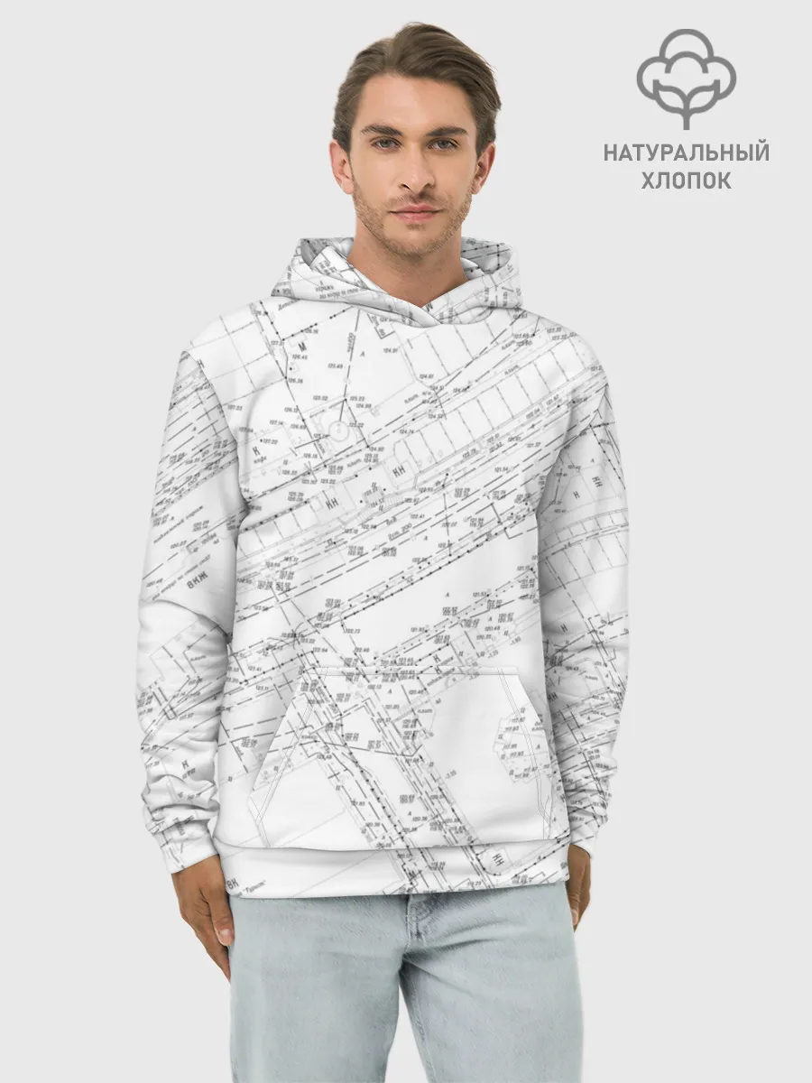 Худи мужской база хлопок / Топография_01