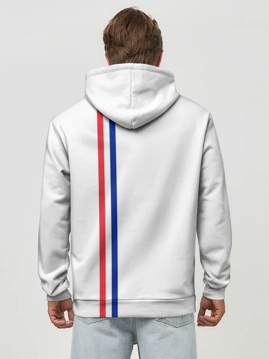 Худи мужской база хлопок / Франция, лента с гербом