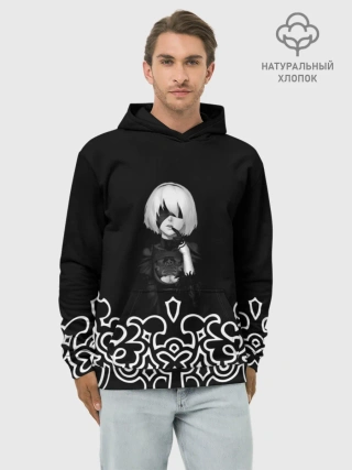 Худи мужской база хлопок / NieR Automata
