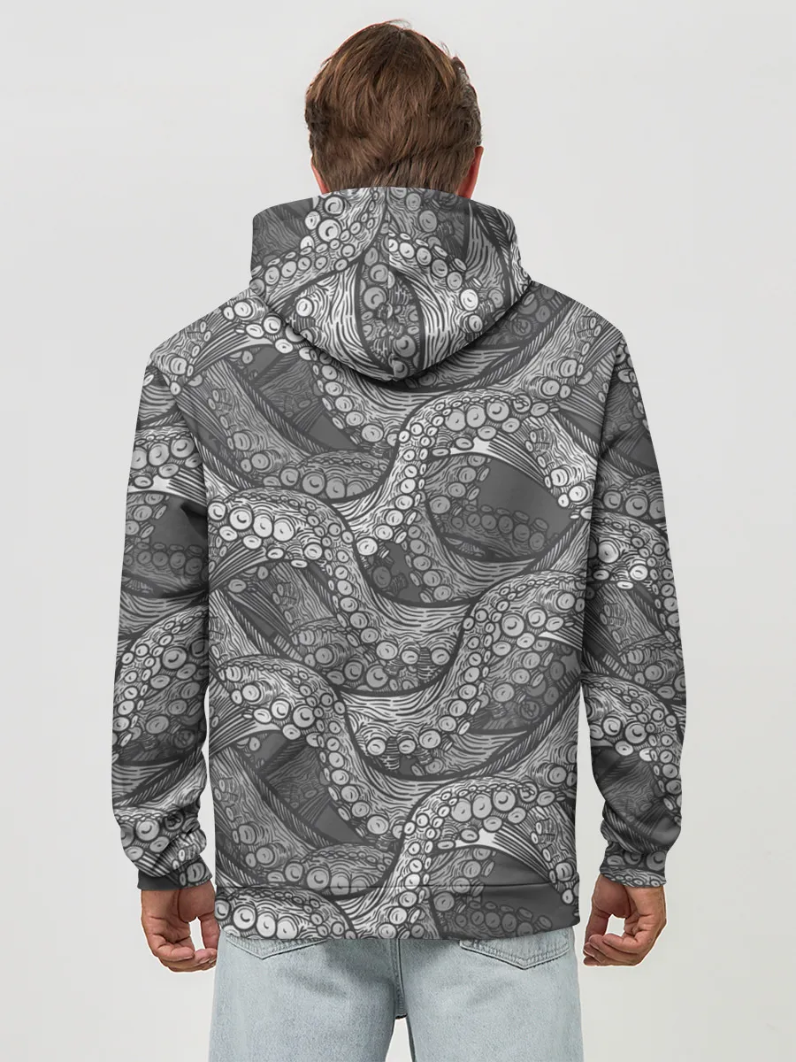 Худи мужской база хлопок / Octopus dark