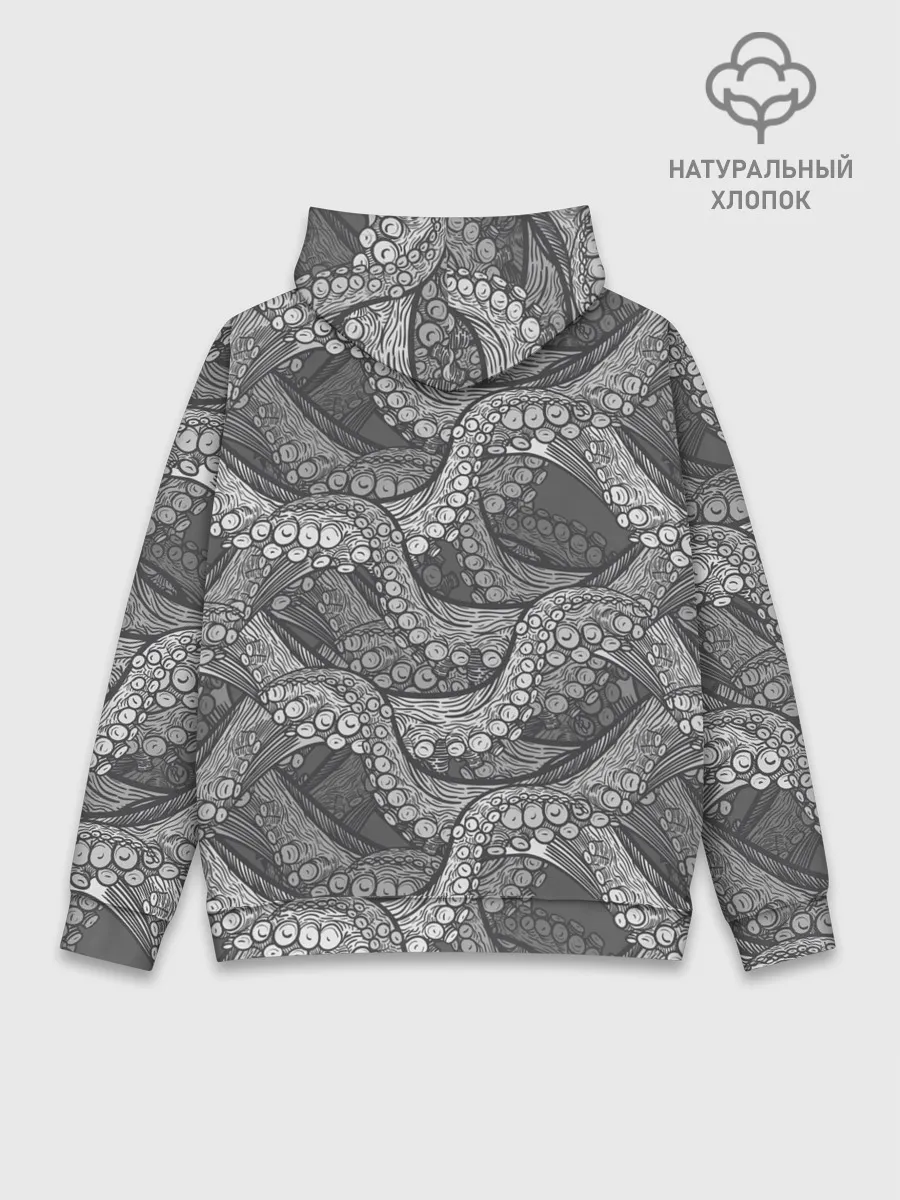 Худи мужской база хлопок / Octopus dark