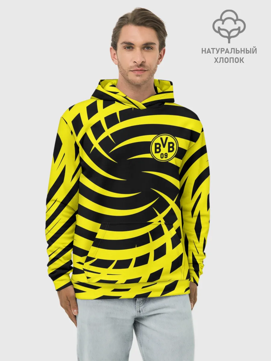 Худи мужской база хлопок / FC Borussia Dortmund