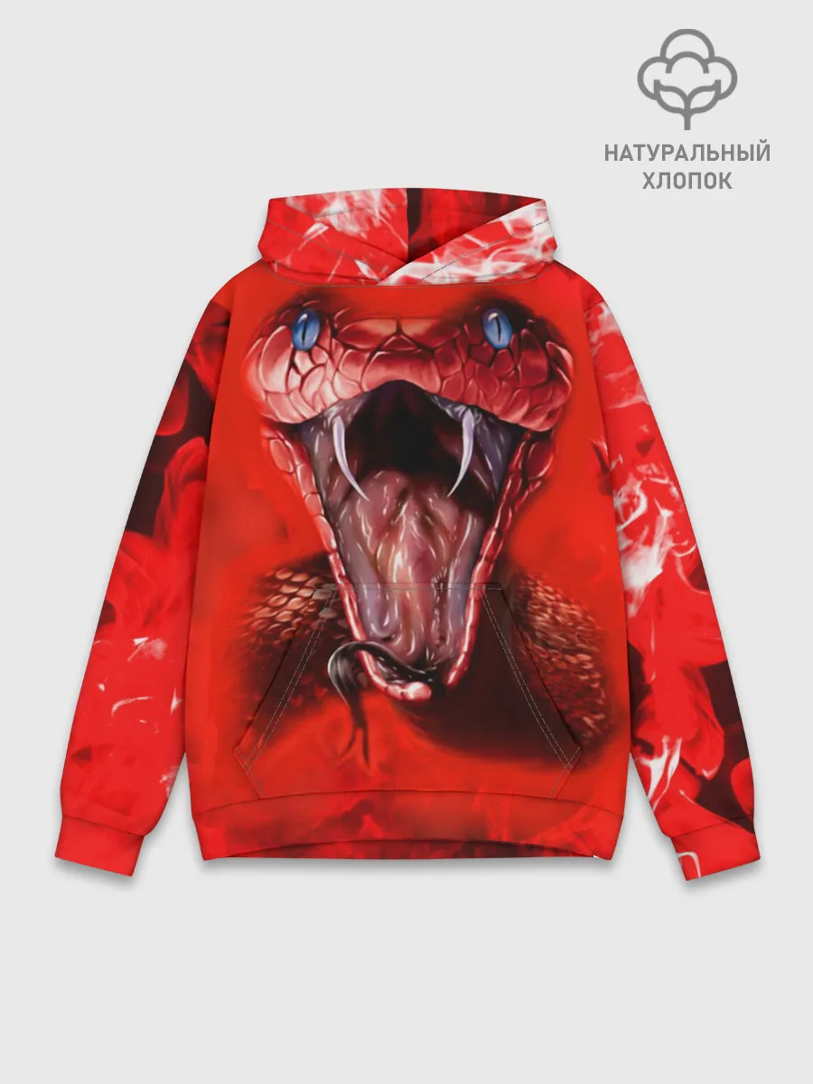 Худи мужской база хлопок / Red Snake