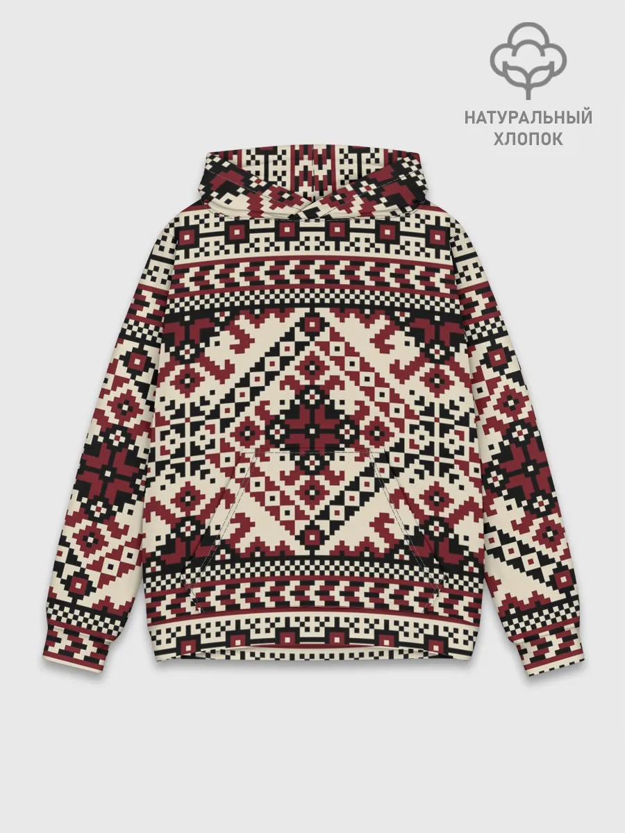 Худи мужской база хлопок / СЛАВЯНСКИЙ ОРНАМЕНТ | РУСЬ