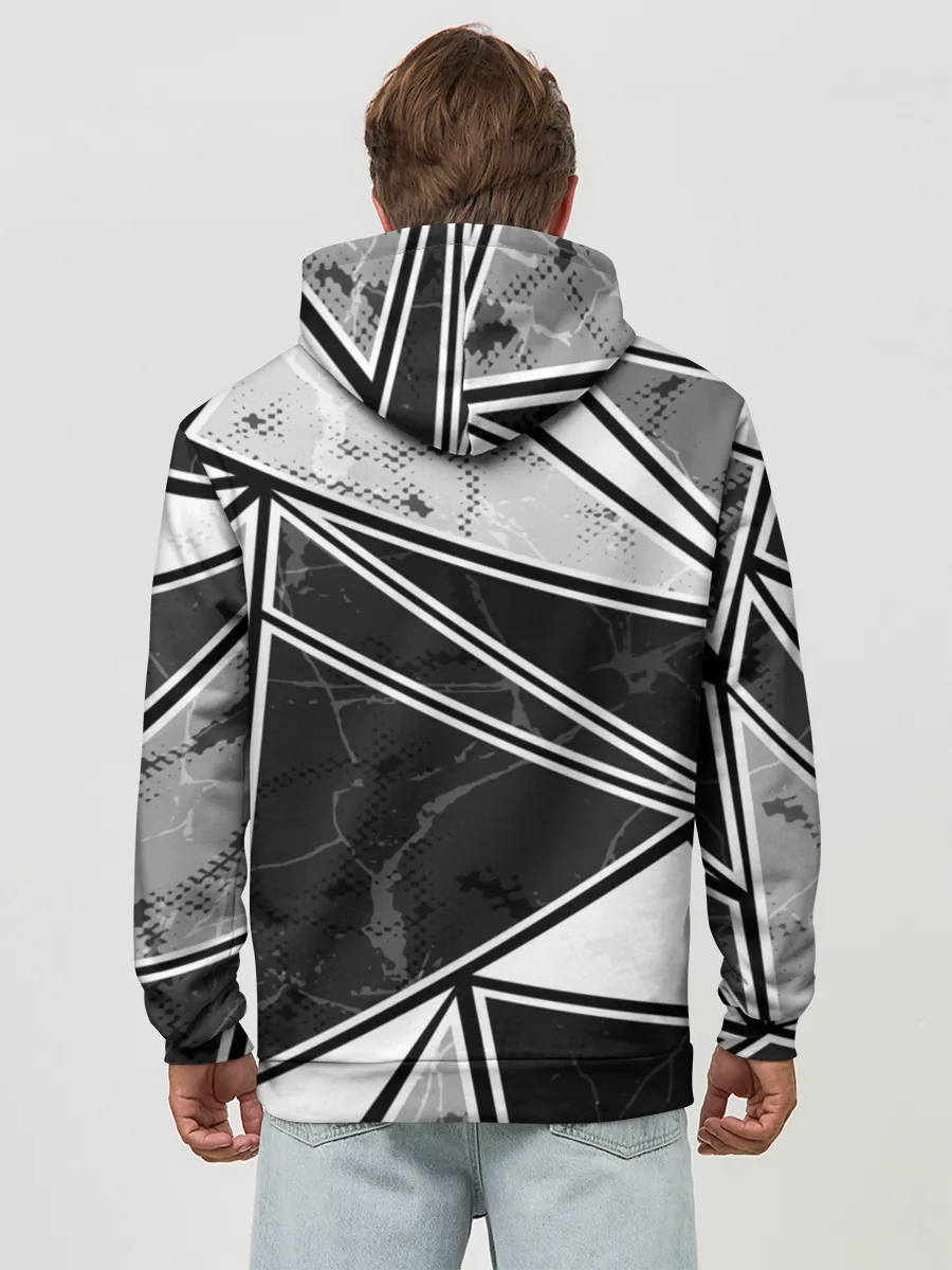 Худи мужской база хлопок / Спортивная геометрия