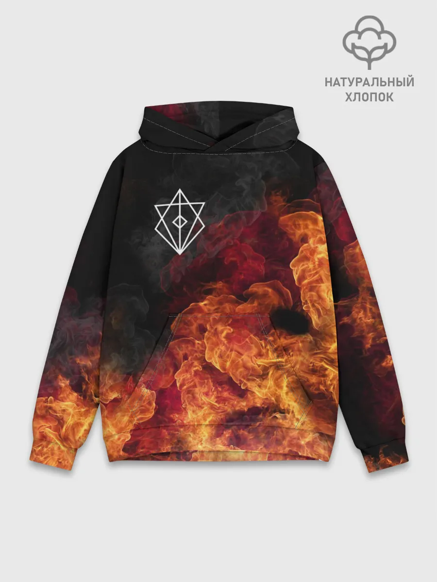Худи мужской база хлопок / В огне