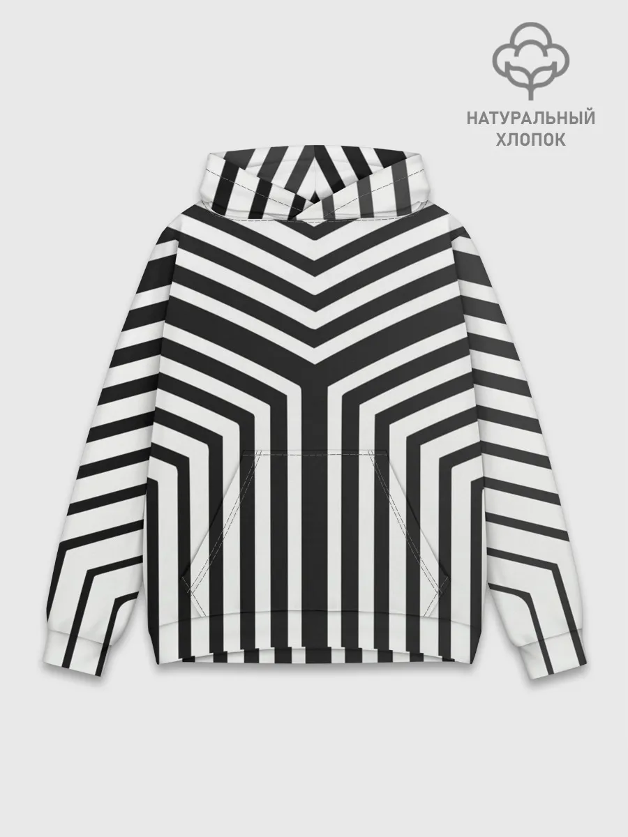 Худи мужской база хлопок / Кибер Зебра