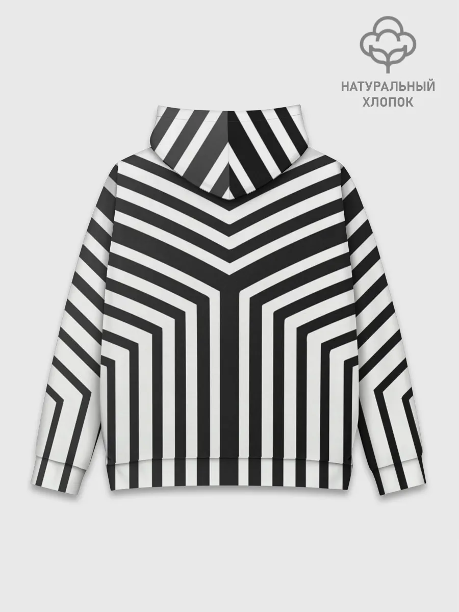 Худи мужской база хлопок / Кибер Зебра