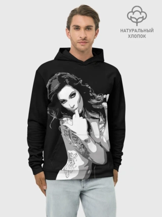 Худи мужской база хлопок / Trap girl
