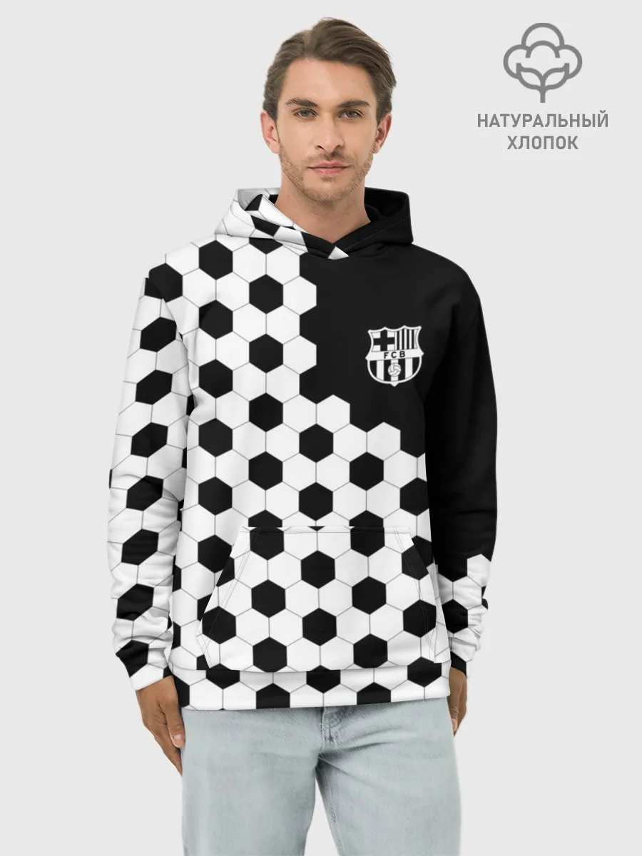 Худи мужской база хлопок / FC Barcelona