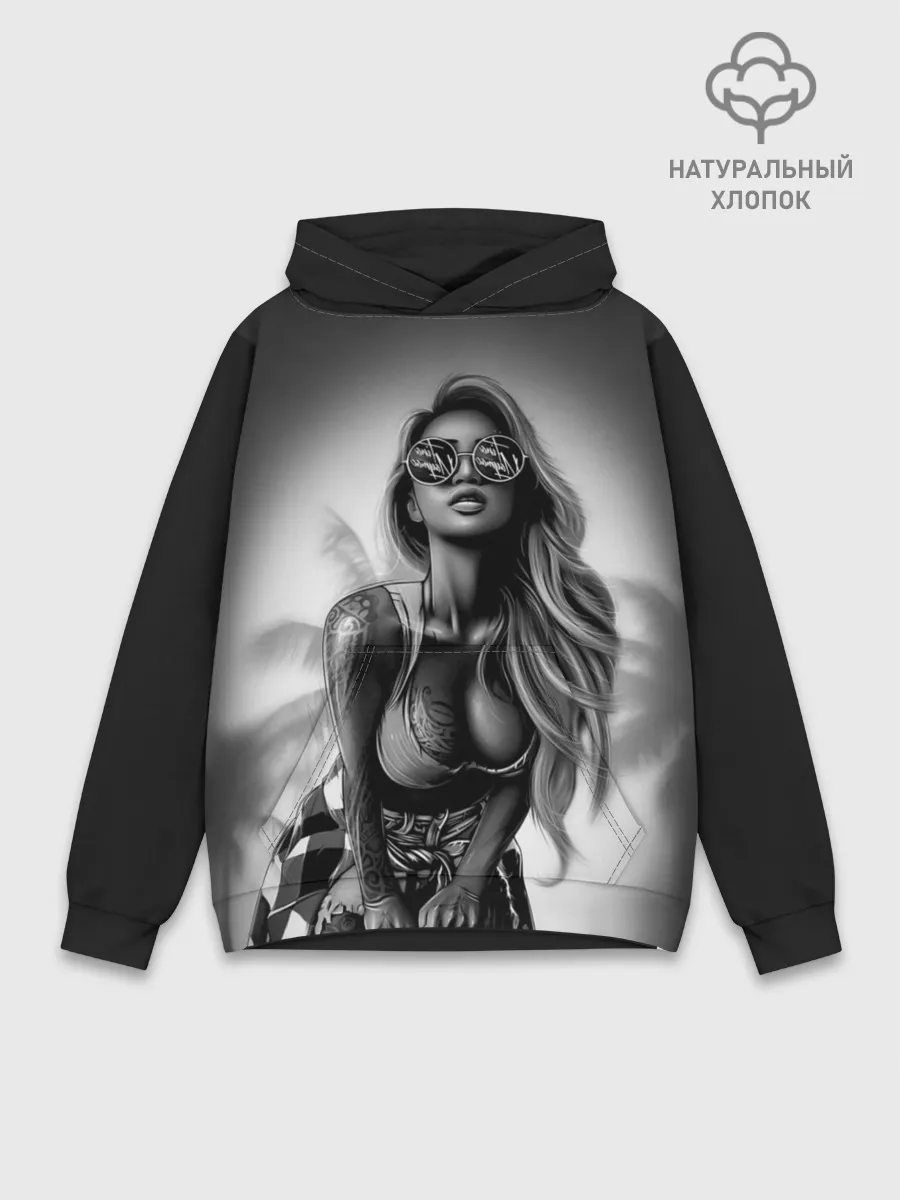 Худи мужской база хлопок / Trap girl
