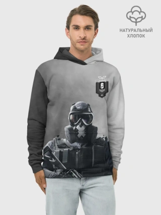 Худи мужской база хлопок / rainbow six siege
