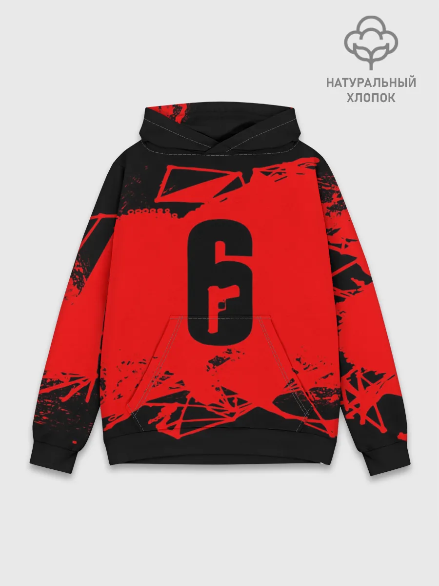 Худи мужской база хлопок / RAINBOW SIX SIEGE OUTBREAK