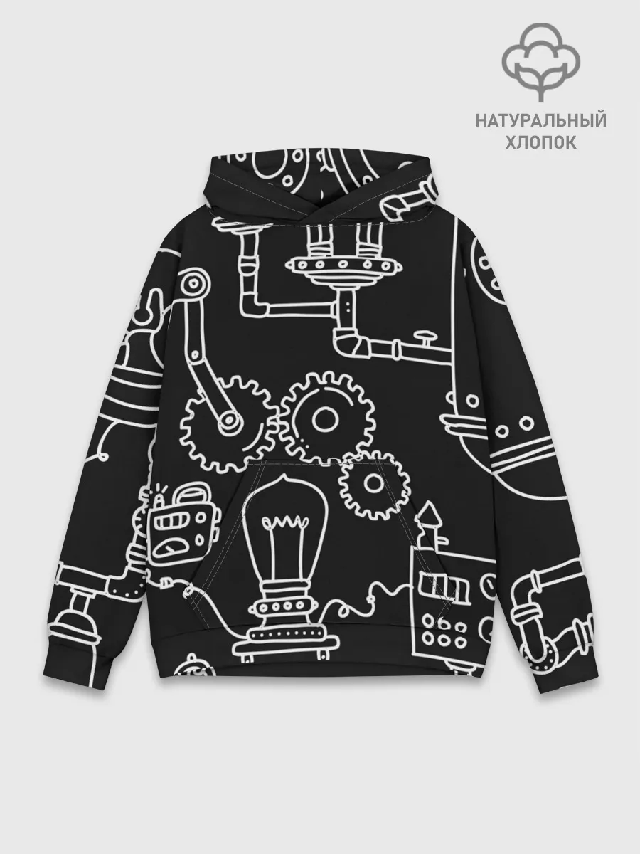 Худи мужской база хлопок / Стиль стимпанк