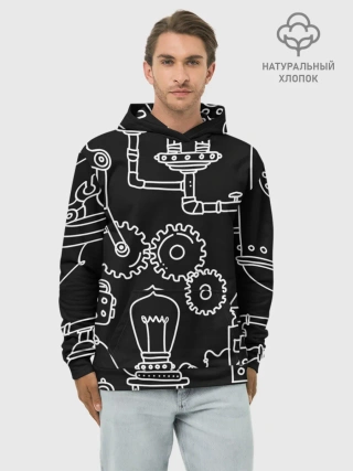 Худи мужской база хлопок / Стиль стимпанк