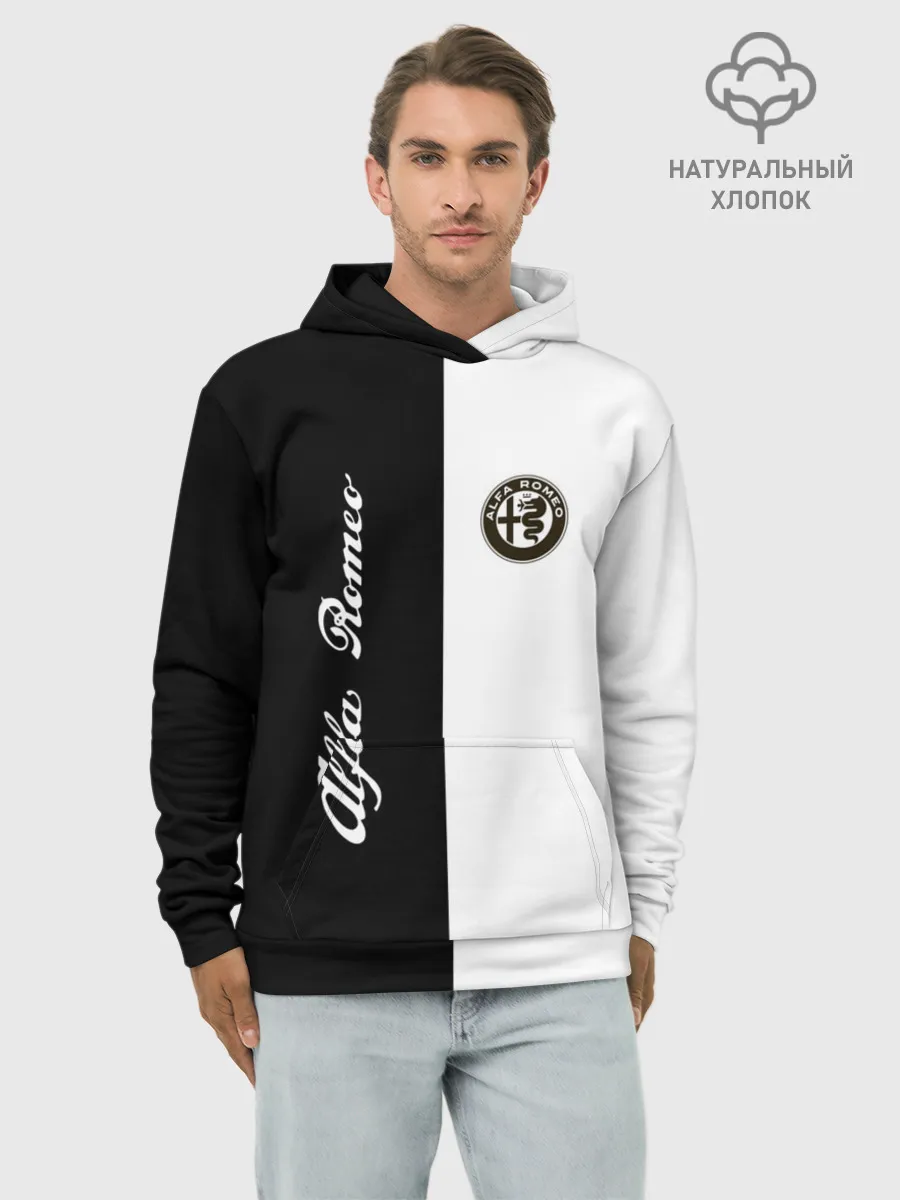 Худи мужской база хлопок / Alfa Romeo