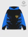 Худи мужской база хлопок / Russia-sport collection BLUE