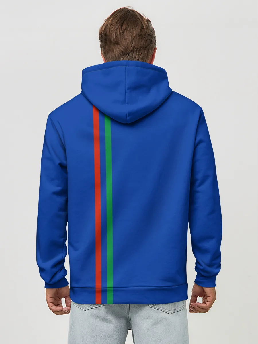 Худи мужской база хлопок / Дагестан, лента с гербом