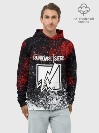 Худи мужской база хлопок / Rainbow six Siege