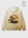Худи мужской база хлопок / Дерево на закате