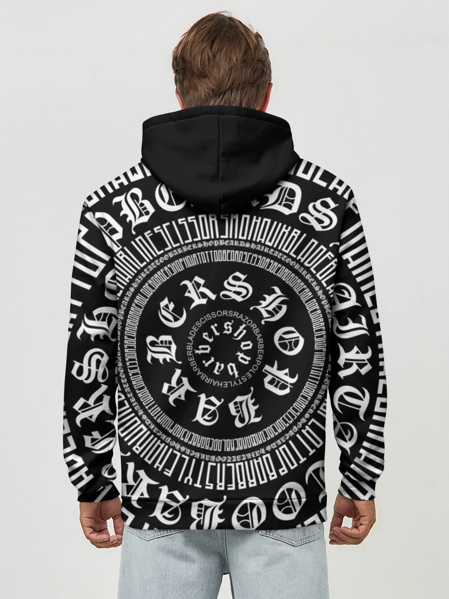 Худи мужской база хлопок / Барбер Каллиграфия