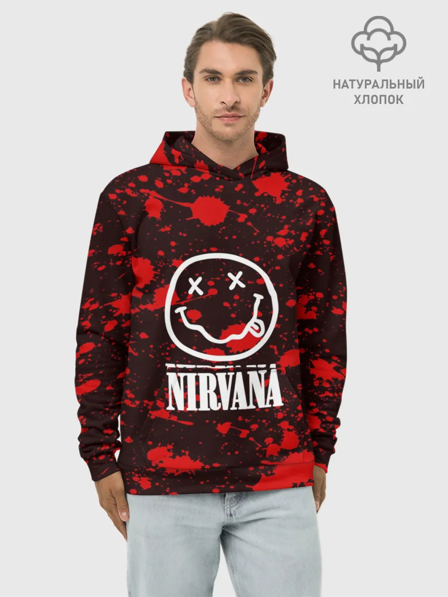 Худи мужской база хлопок / NIRVANA