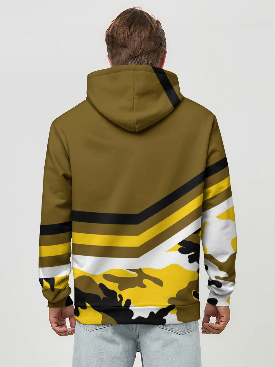 Худи мужской база хлопок / Камуфляж Российская Империя