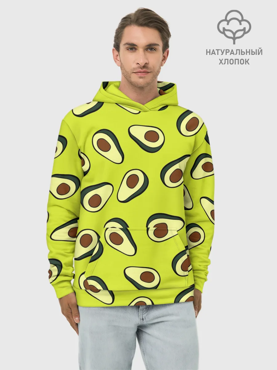 Худи мужской база хлопок / Авокадо