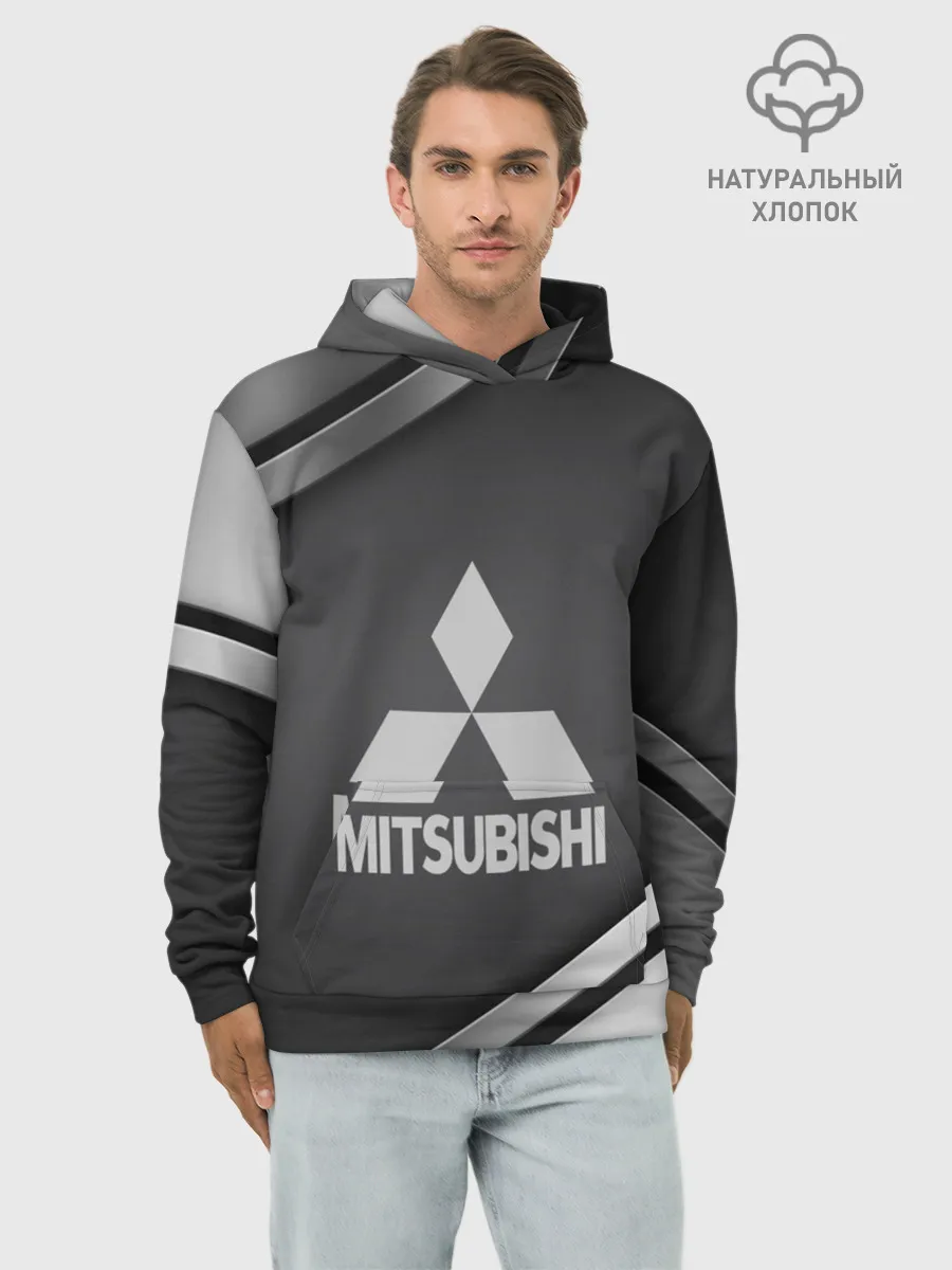Худи мужской база хлопок / MITSUBISHI SPORT