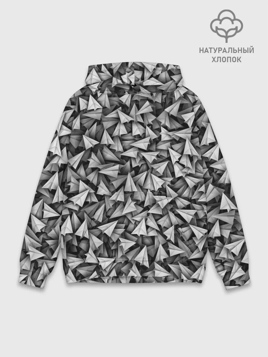 Худи мужской база хлопок / Бумажные самолетики