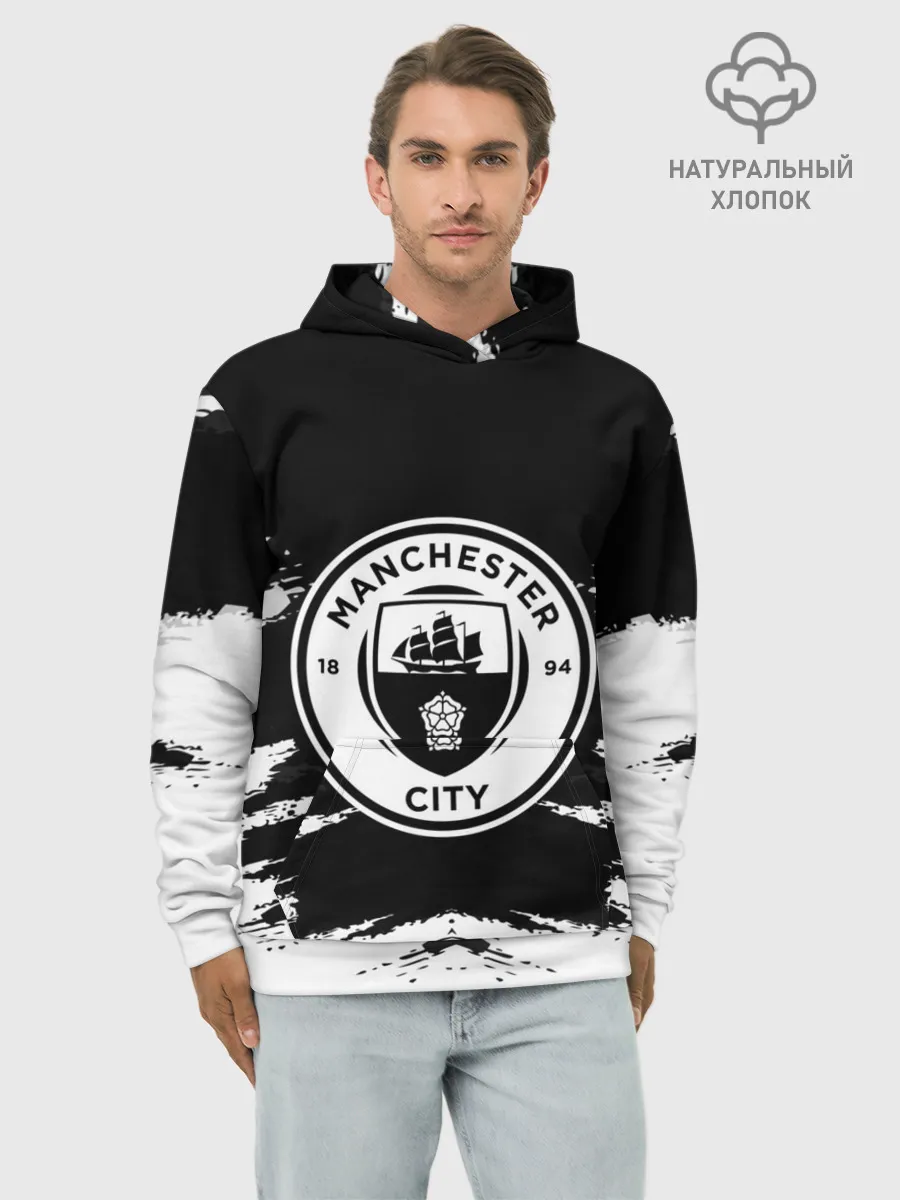Худи мужской база хлопок / MANCHESTER CITY