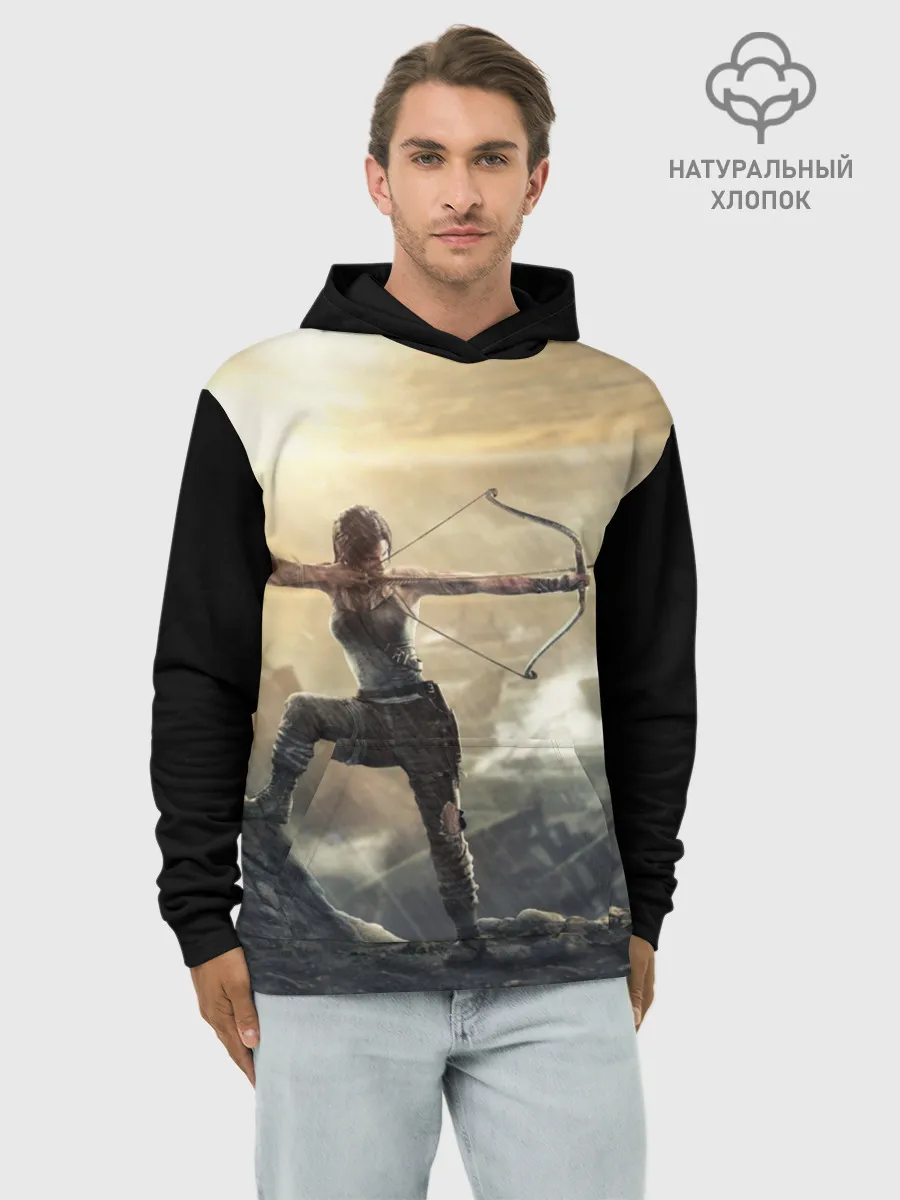Худи мужской база хлопок / Tomb raider