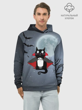 Худи мужской база хлопок / Котик-готик