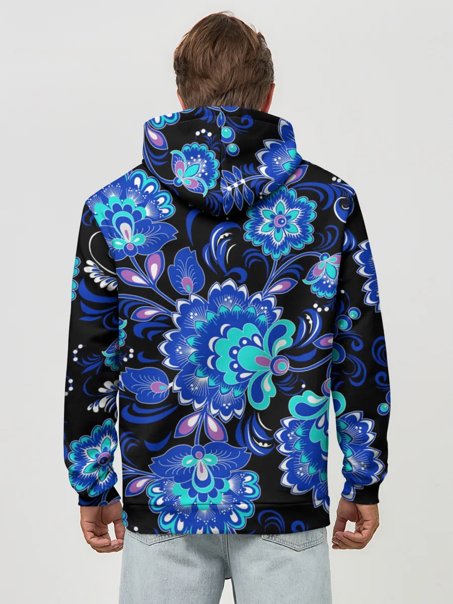 Худи мужской база хлопок / Хохлома