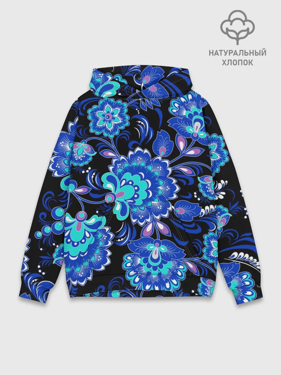 Худи мужской база хлопок / Хохлома