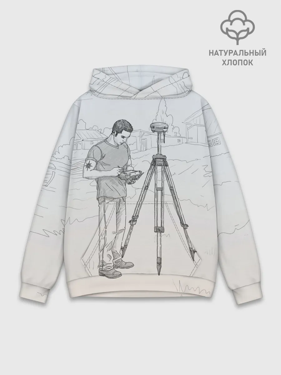 Худи мужской база хлопок / Парень с контроллером