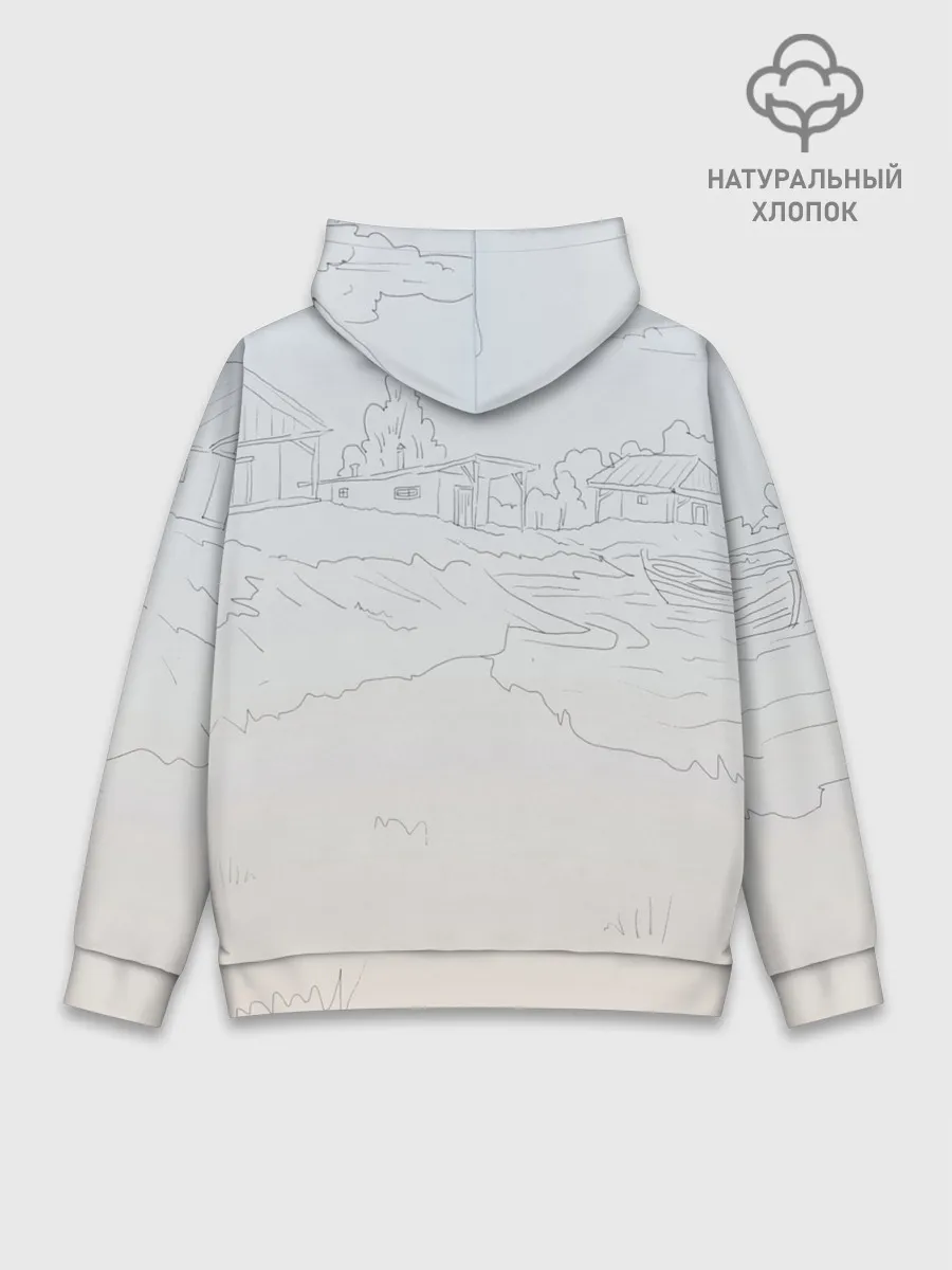 Худи мужской база хлопок / Парень с контроллером