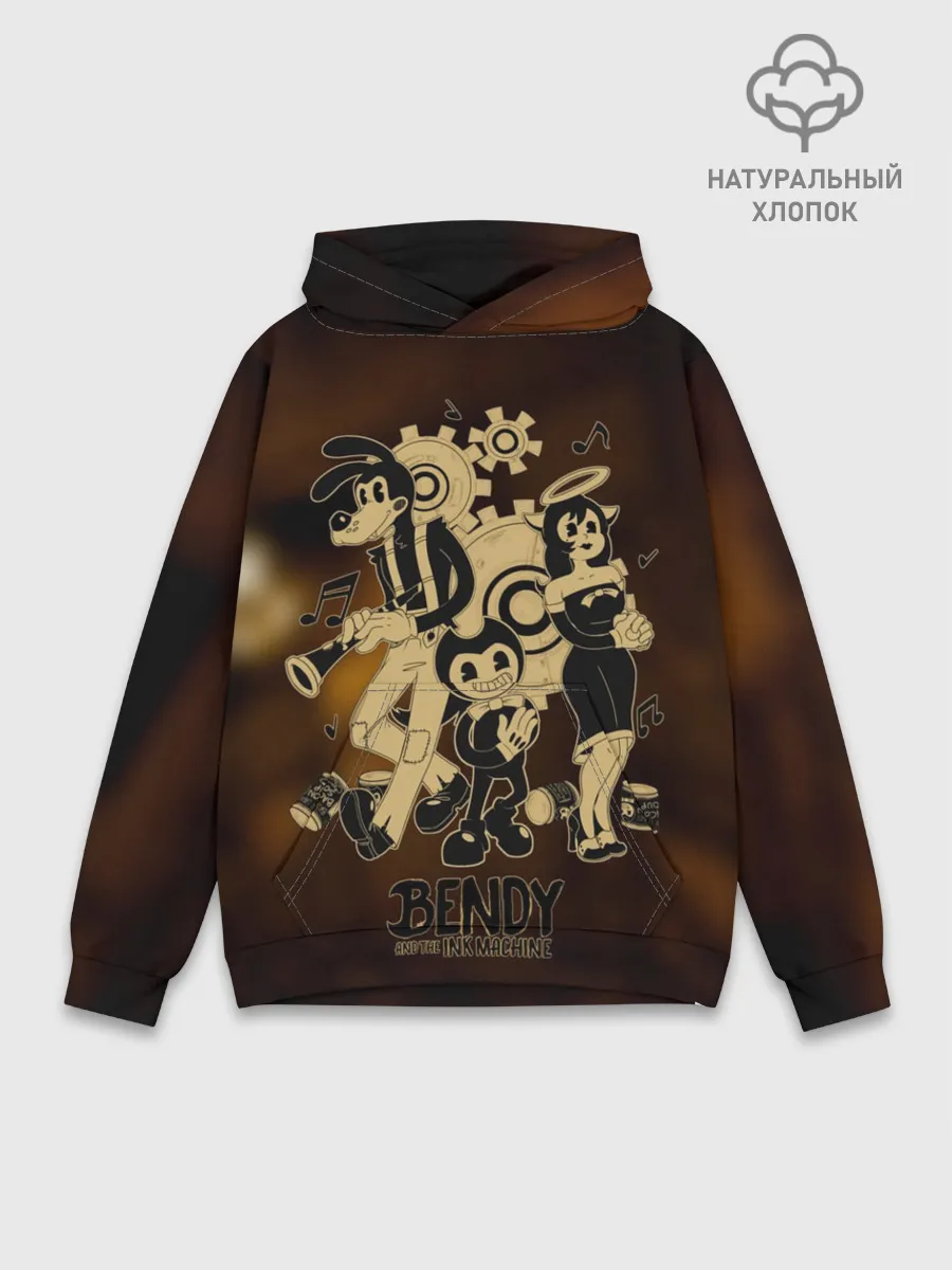Худи мужской база хлопок / Bendy and the ink machine