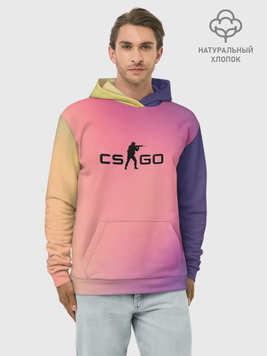 Худи мужской база хлопок / CsGo Градиент