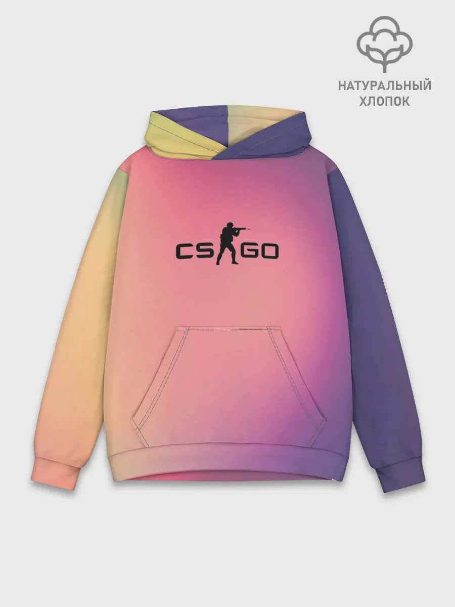 Худи мужской база хлопок / CsGo Градиент