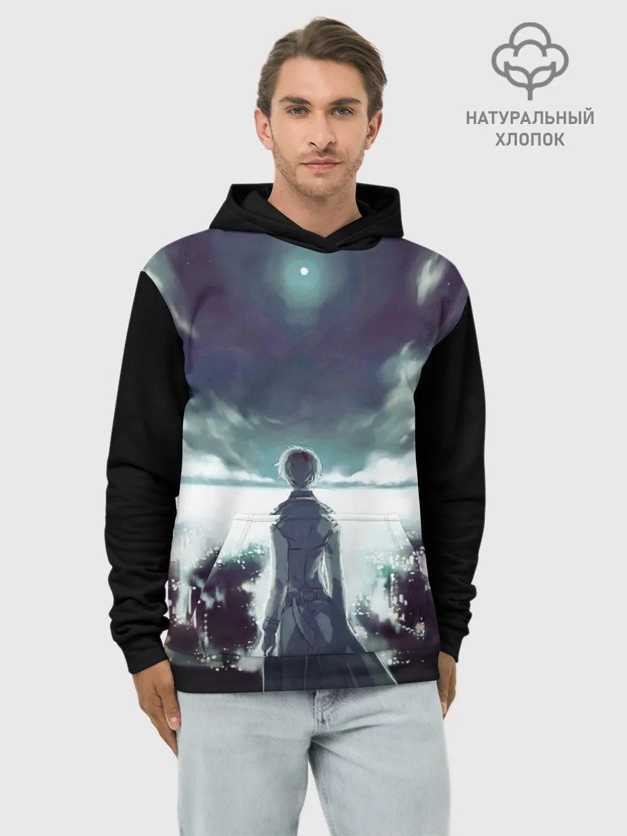 Худи мужской база хлопок / Ken Kaneki смотрит в даль