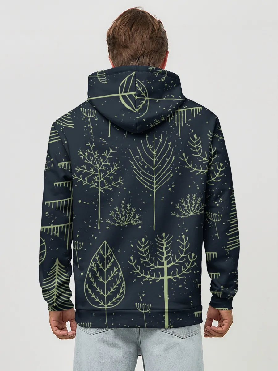 Худи мужской база хлопок / Загадочный лес